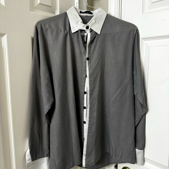 Allegra K Men’s Long Sleeve Button-down shirt| Size Large - Picture 1 of 3